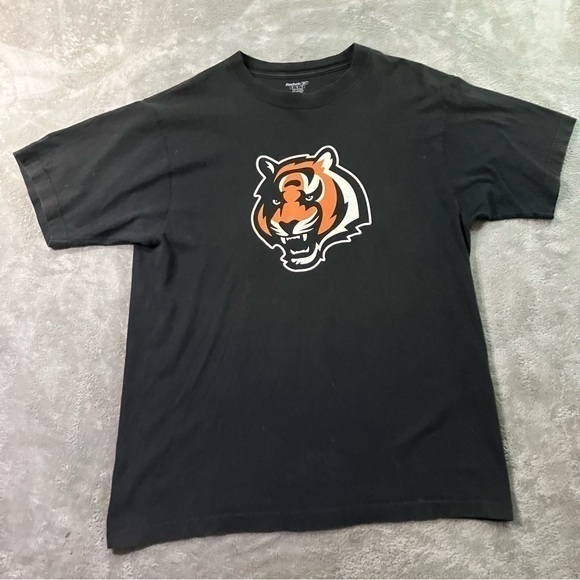Cincinnati Bengals Reebok tee shirt orange Black y2k men’s size medium - Picture 1 of 7